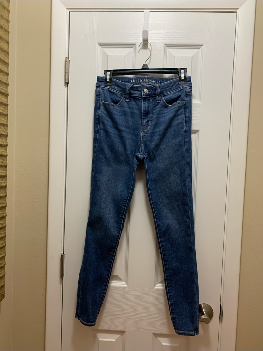 American Eagle Outfitters high rise jegging Jeans in Dark Blue Wash